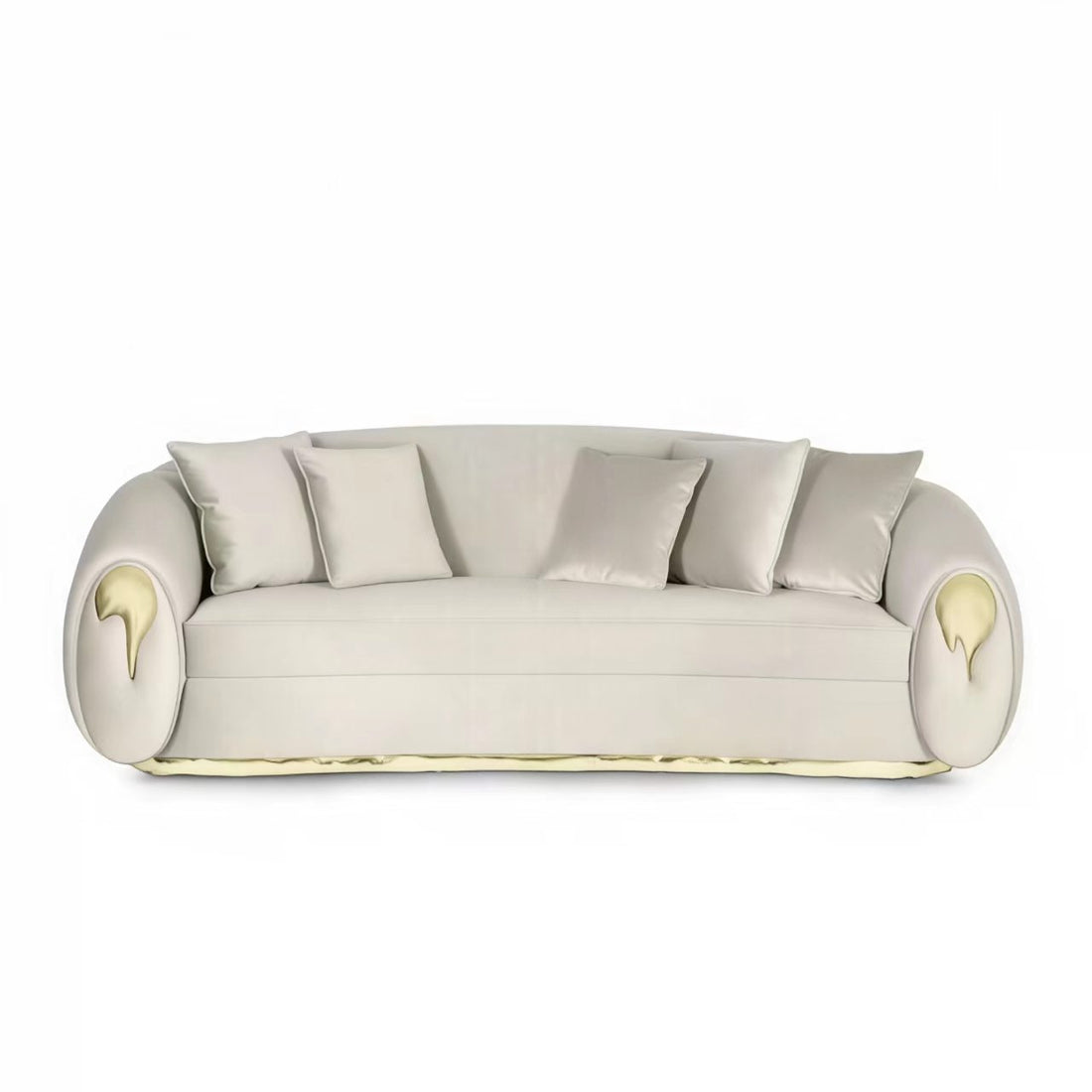 Luxury Italian Leather Curved Sofa