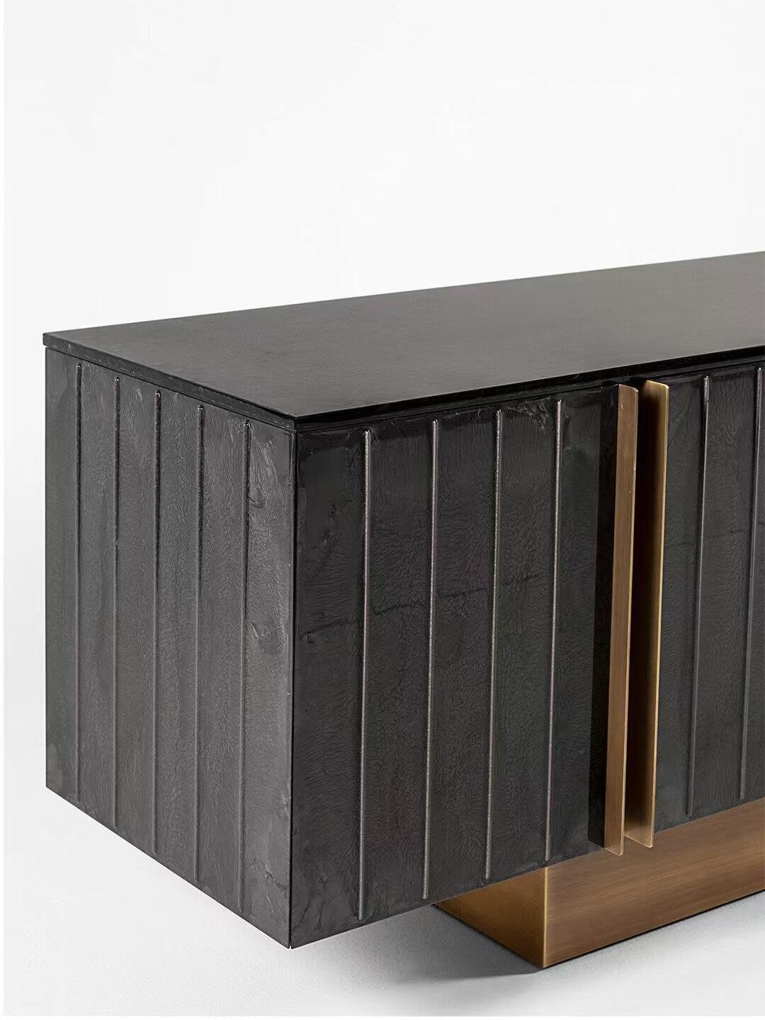 Luxury Italian Mother of Pearl Lacquer Sideboard Cabinet Design