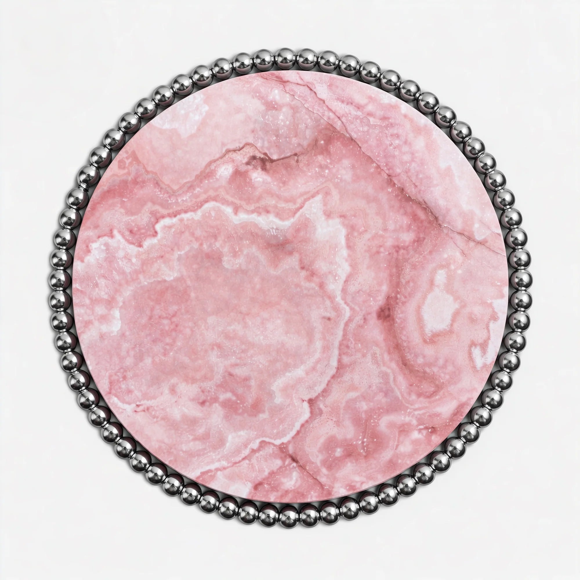 Luxury Italian Pink Marble Dining Table