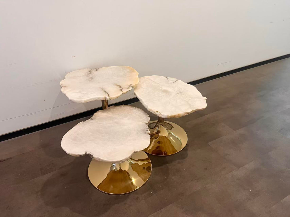 Luxury Italian Stone Nesting Side Table Design