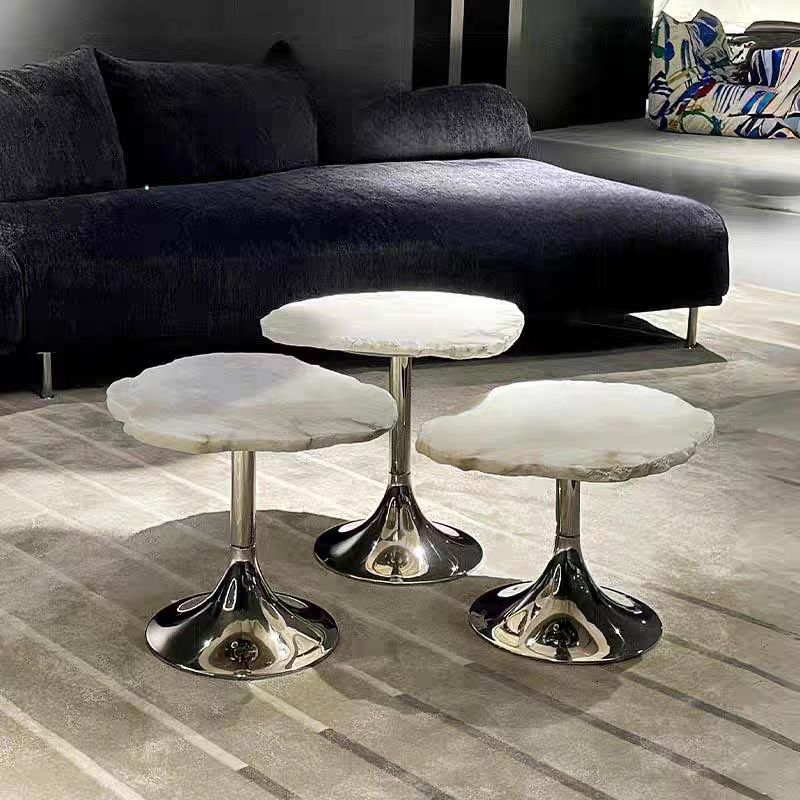 Luxury Italian Stone Nesting Side Table Design