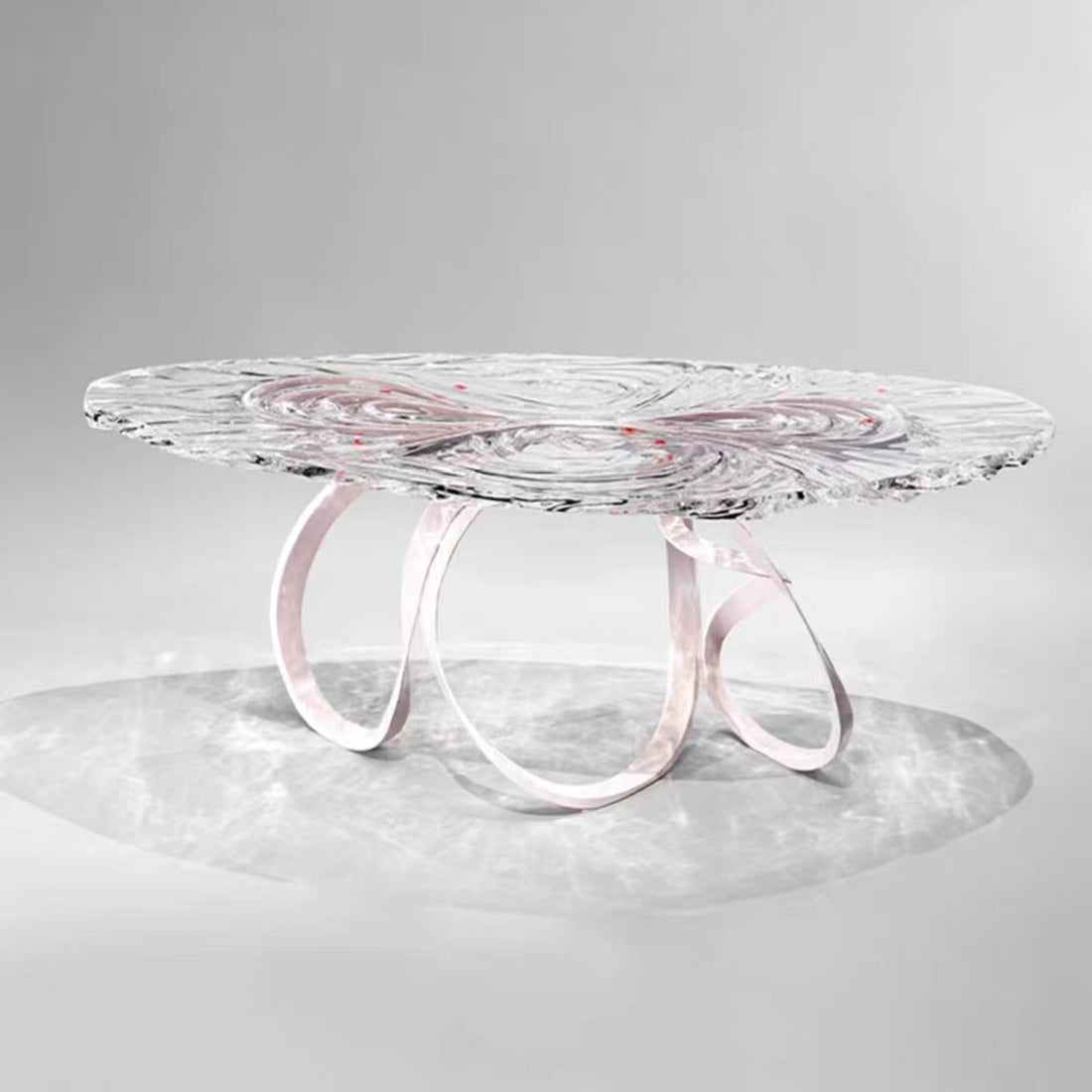 Luxury Resin Water Wave Sculptural Coffee Table