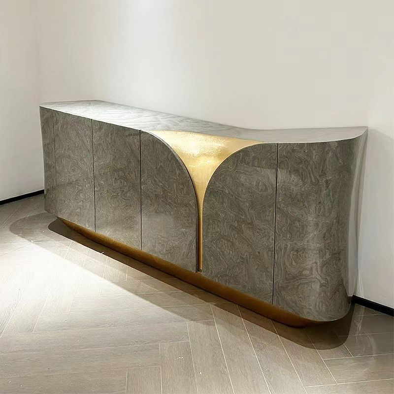 Luxury Solid Wood Metal Sideboard Cabinet