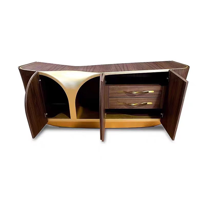 Luxury Solid Wood Metal Sideboard Cabinet