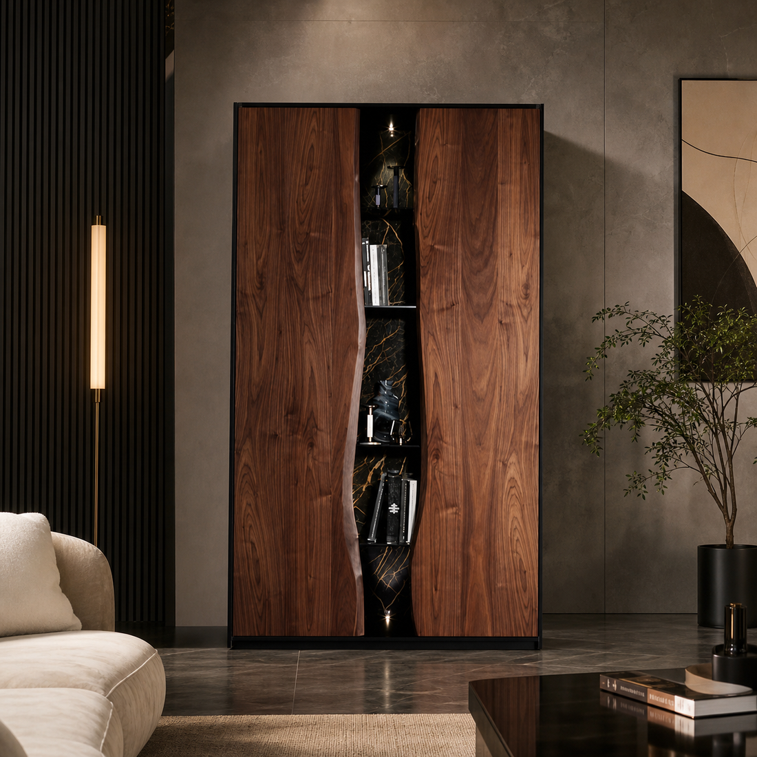Luxury Solid Wood Sideboard Cabinet Design