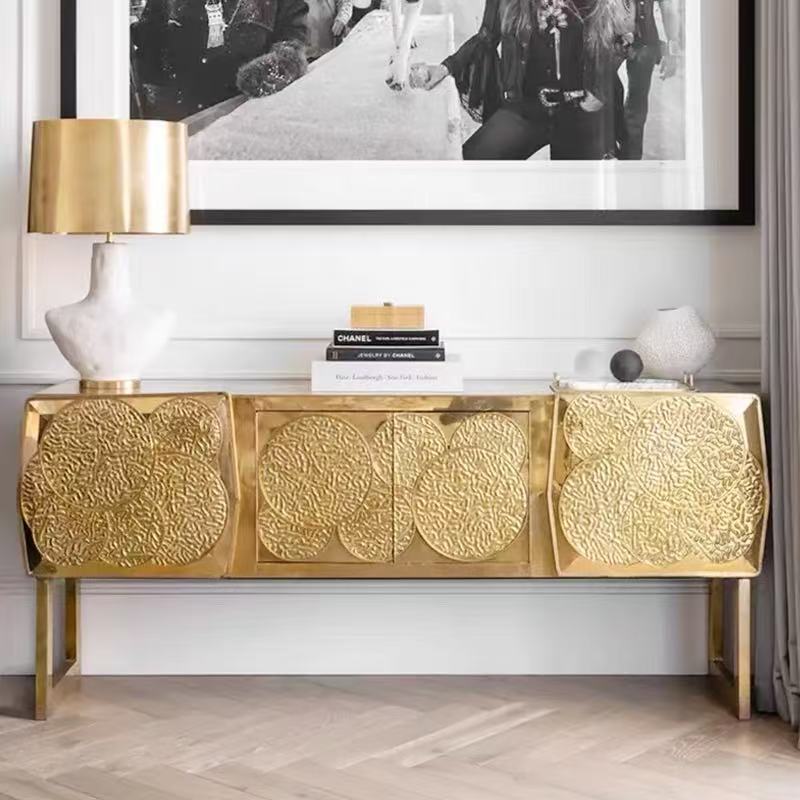 Luxury Stainless Steel Sideboard Cabinet Design