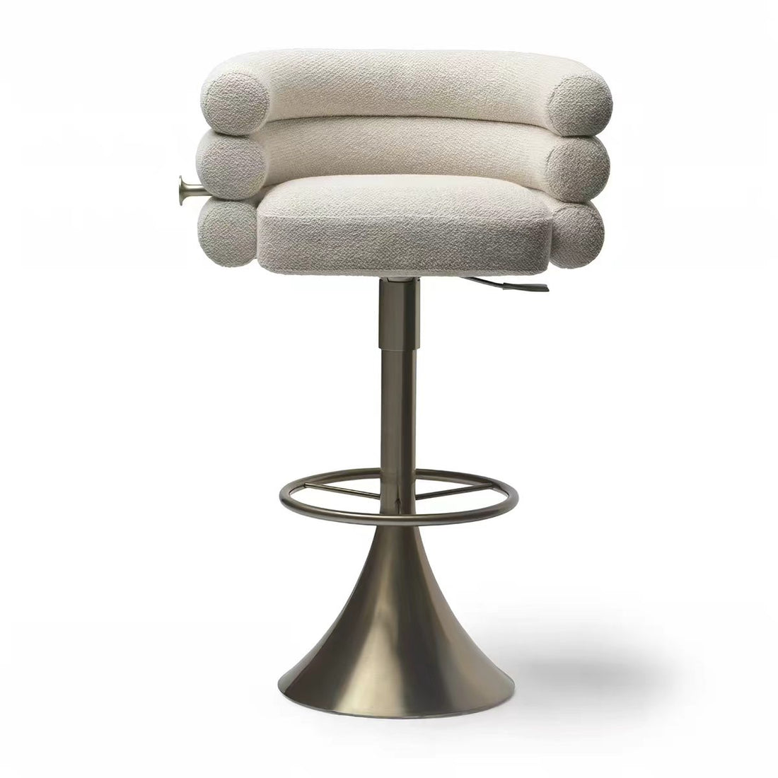 Modern Adjustable Swivel Fabric Stainless Steel Bar Stool