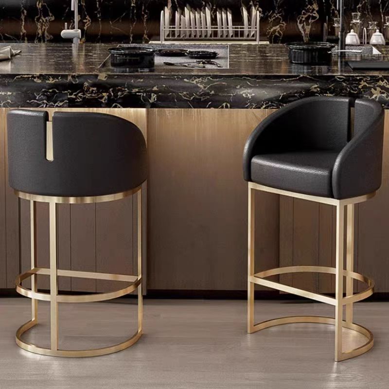 Modern Fabric Stainless Steel Bar Stool