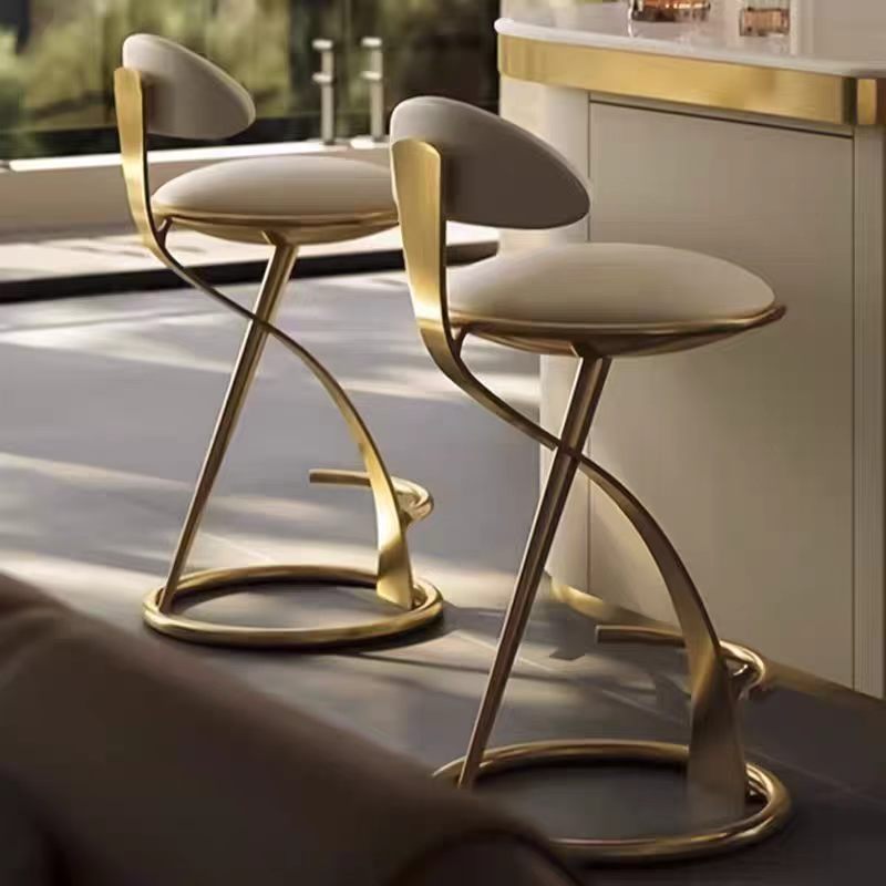 Modern Fabric Stainless Steel Bar and Counter Stool