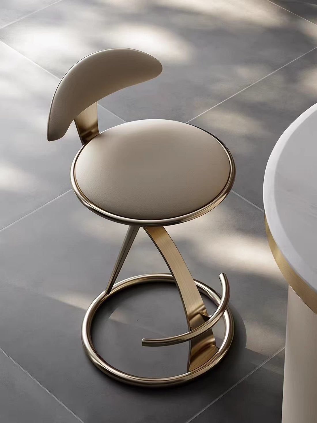 Modern Fabric Stainless Steel Bar and Counter Stool