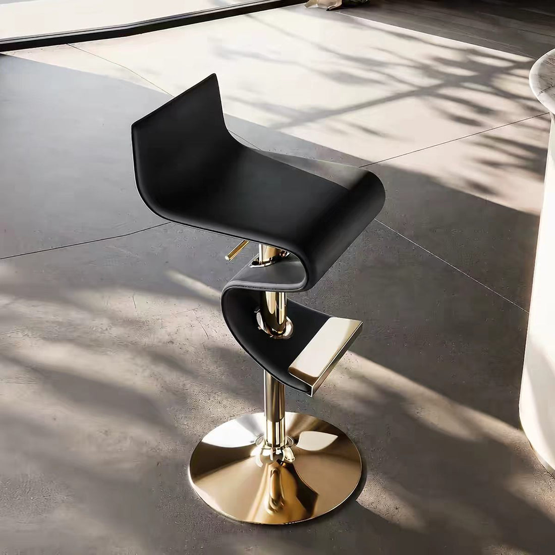 Modern Leather Stainless Steel Bar Stool