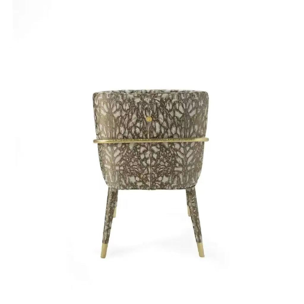 Modern Luxury Metal Solid Wood Dining Chair