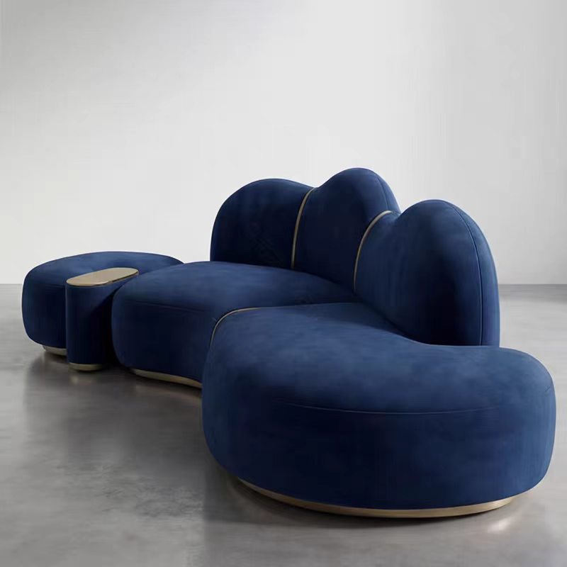 Modern Luxury Velvet Curved Designer Sofa