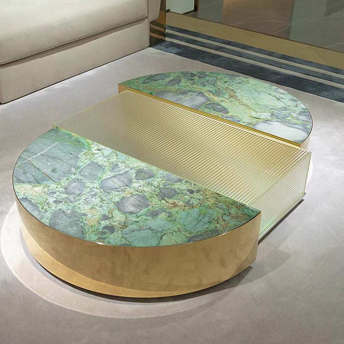 Modern Marble Stainless Steel Modular Coffee Table