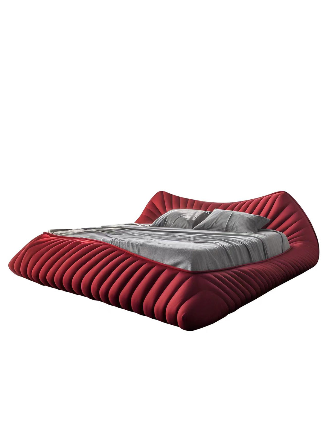 Modern Nappa Leather Solid Wood Double Bed