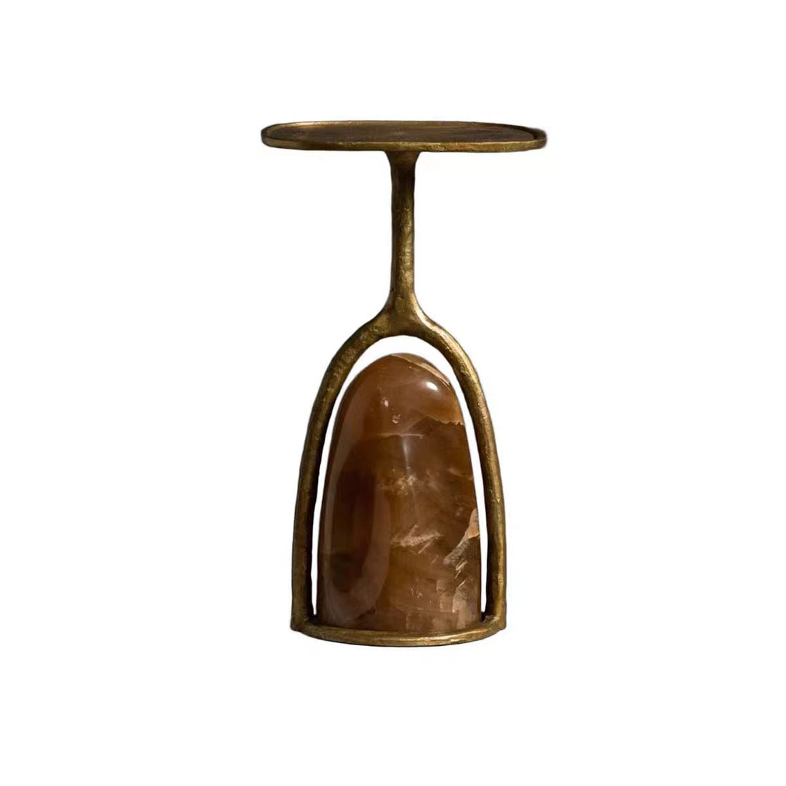 Modern Round Marble Metal Side Table