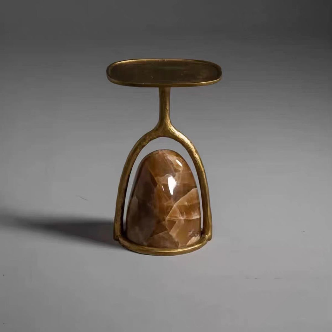 Modern Round Marble Metal Side Table