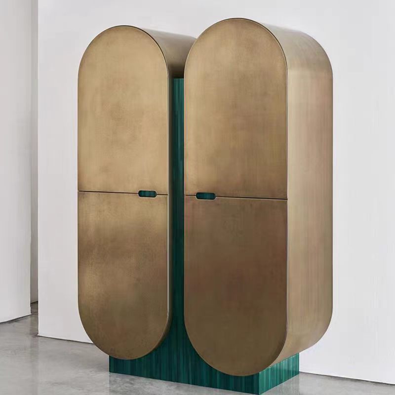 Modern Stainless Steel Wine Storage Cabinet
