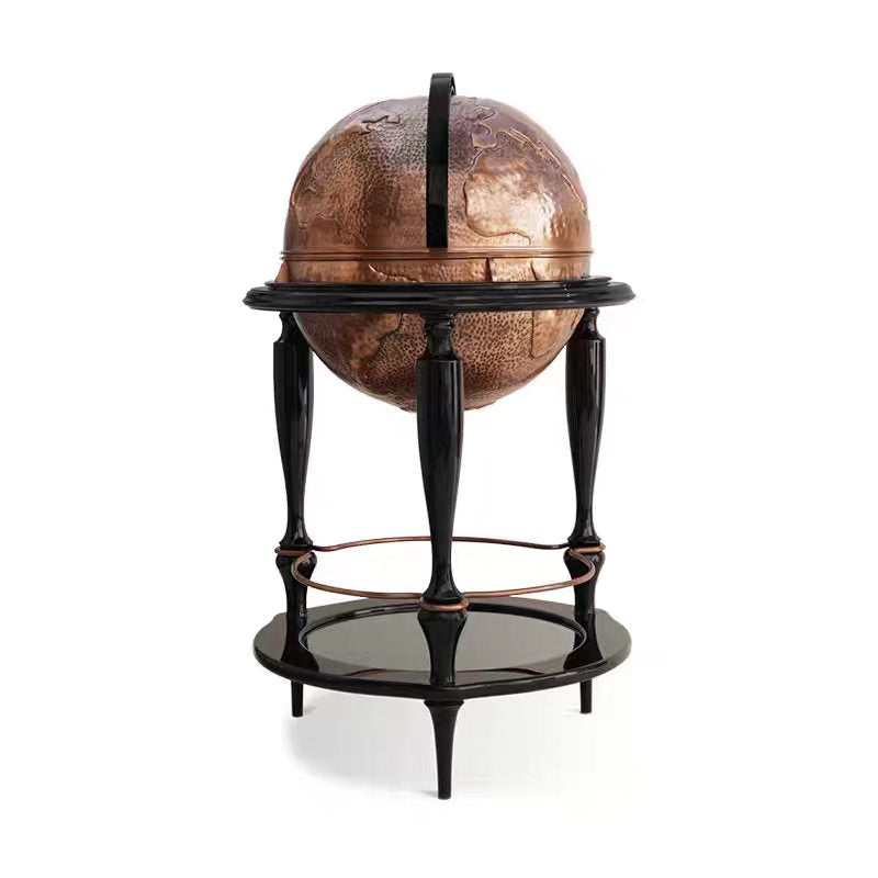 Portuguese Luxury Brass Globe Wine Cabinet