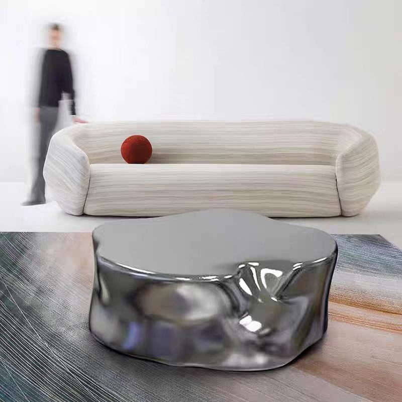 Sculptural Metal Nesting Coffee Table Set