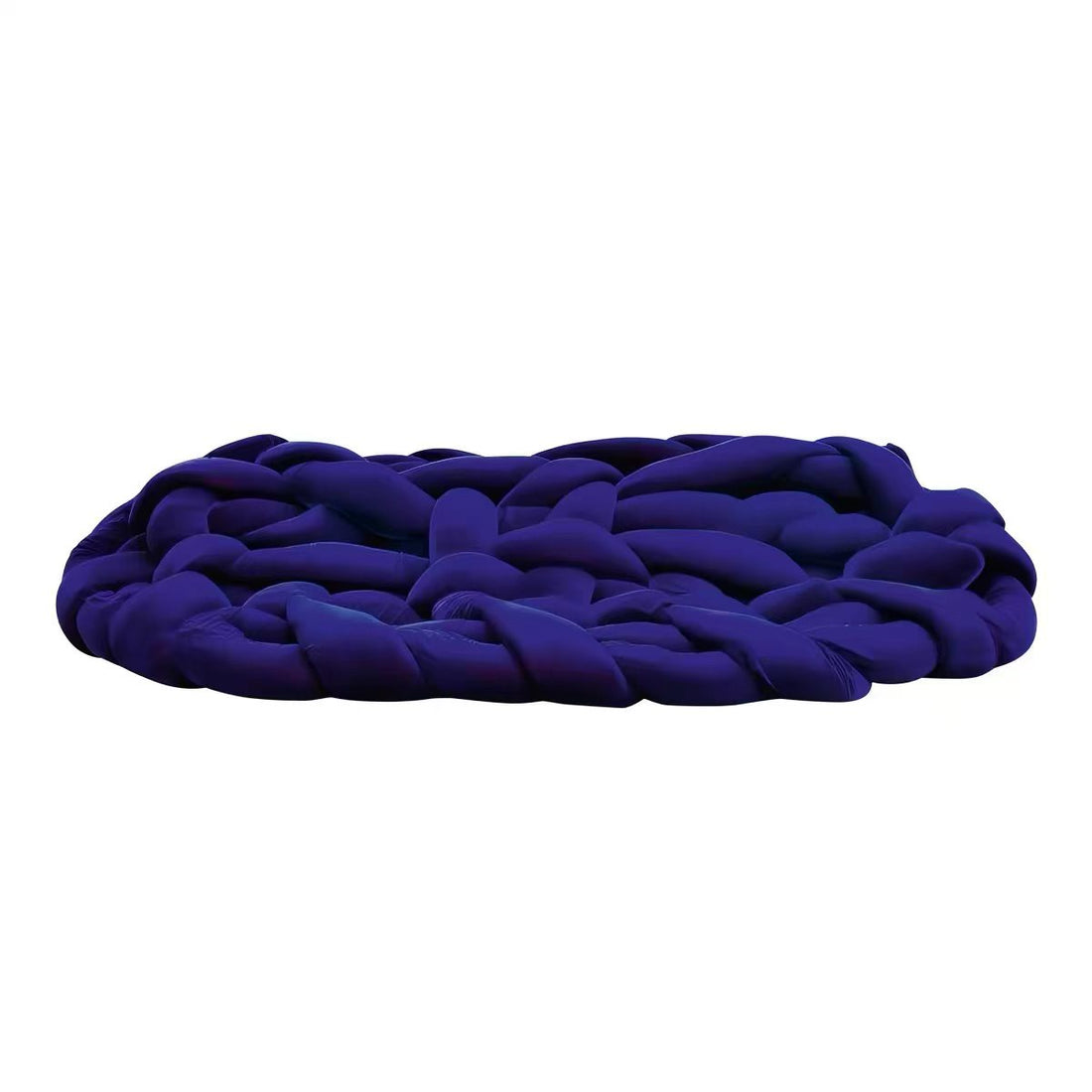Sculptural Python Inspired Woven Fabric Sectional Sofa