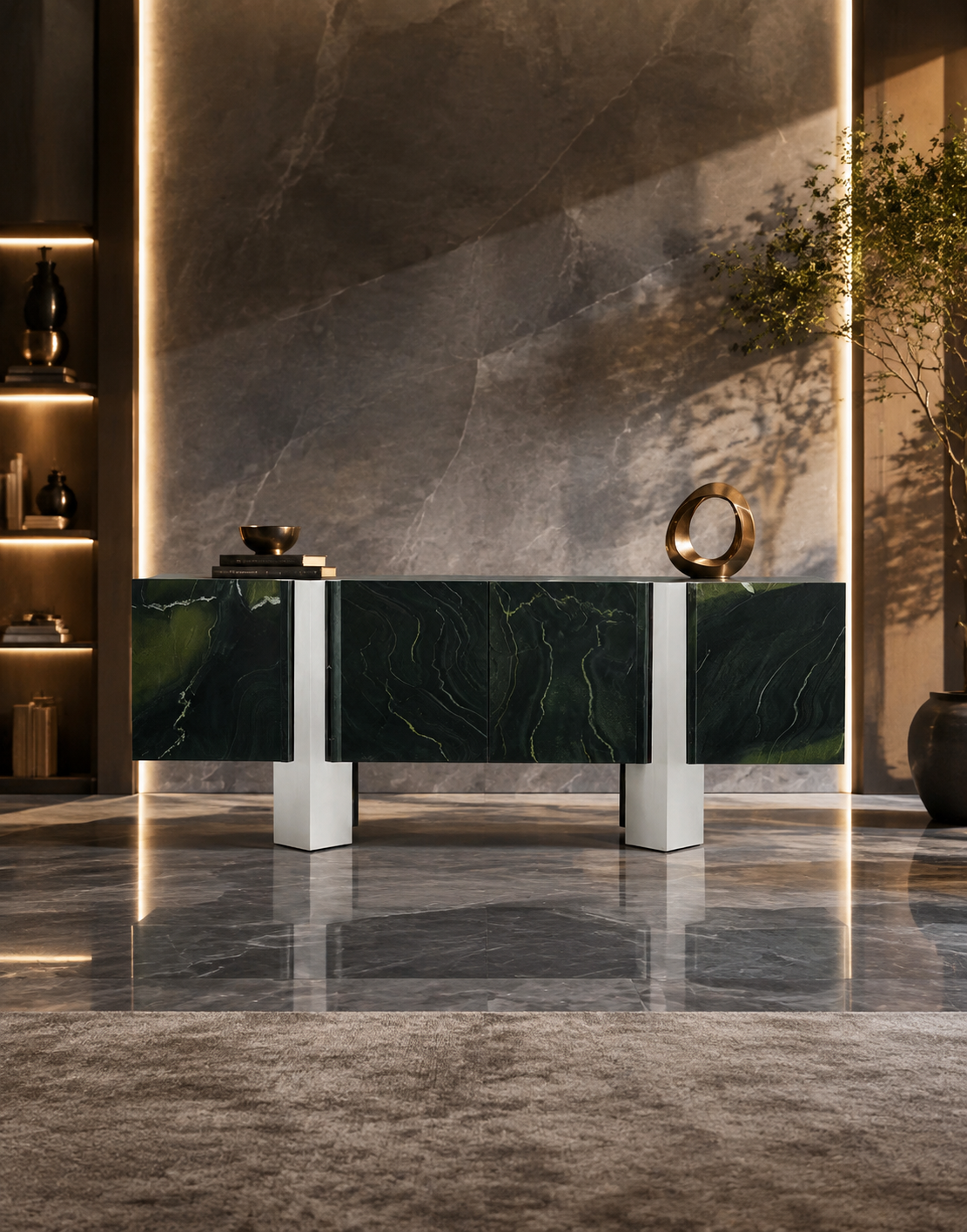 Luxury Italian Sculptural Sideboard