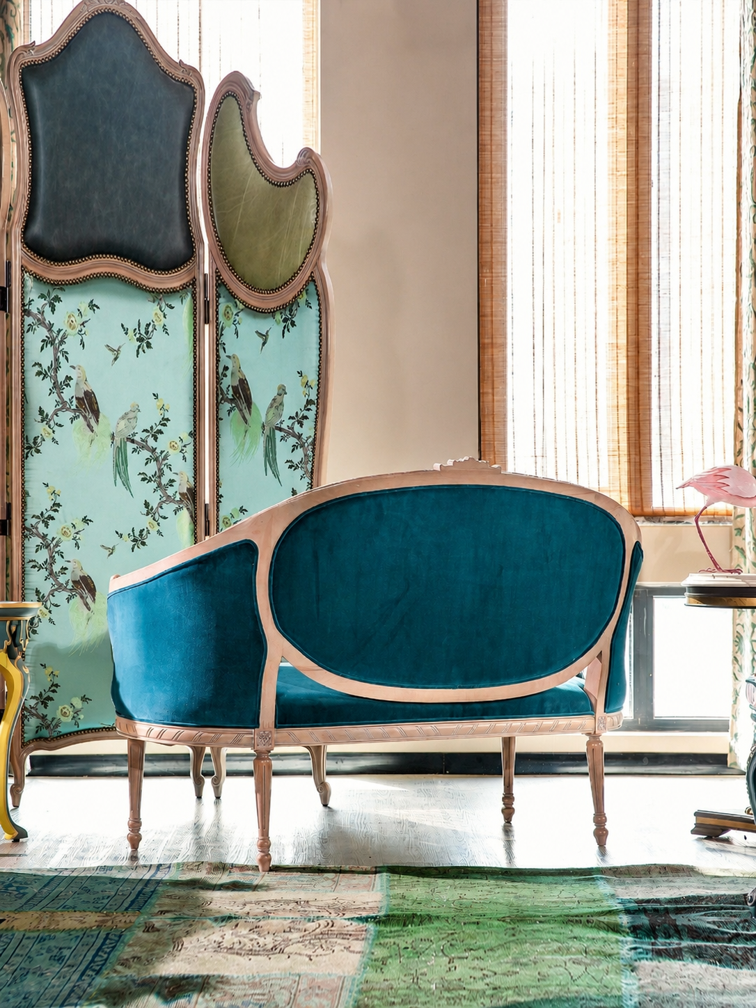 Luxury French-Chinese Wool Embroidered Sofa