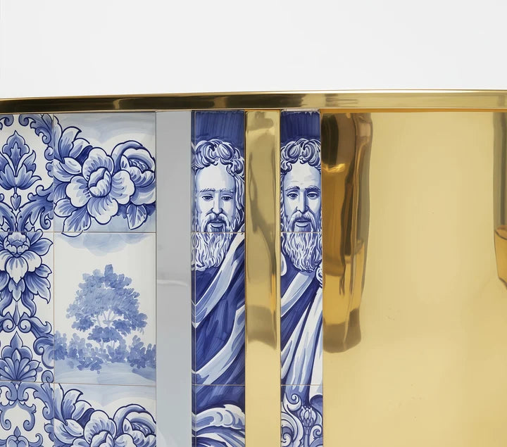 Luxury Italian Hand-Painted Stainless Steel Bathtub