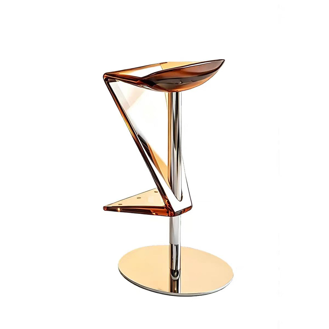 Transparent Resin Adjustable Stainless Steel Bar Stool