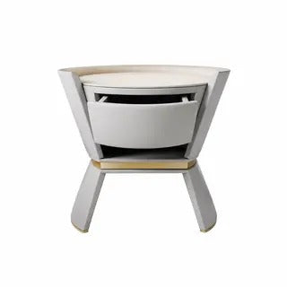 Luxury Leather Bedside Table with Modern Designer Design