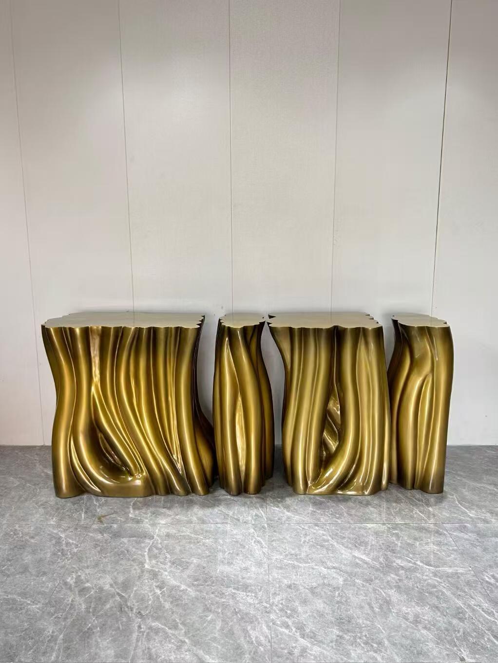 Modern Irregular Glass-Fiber Console Table