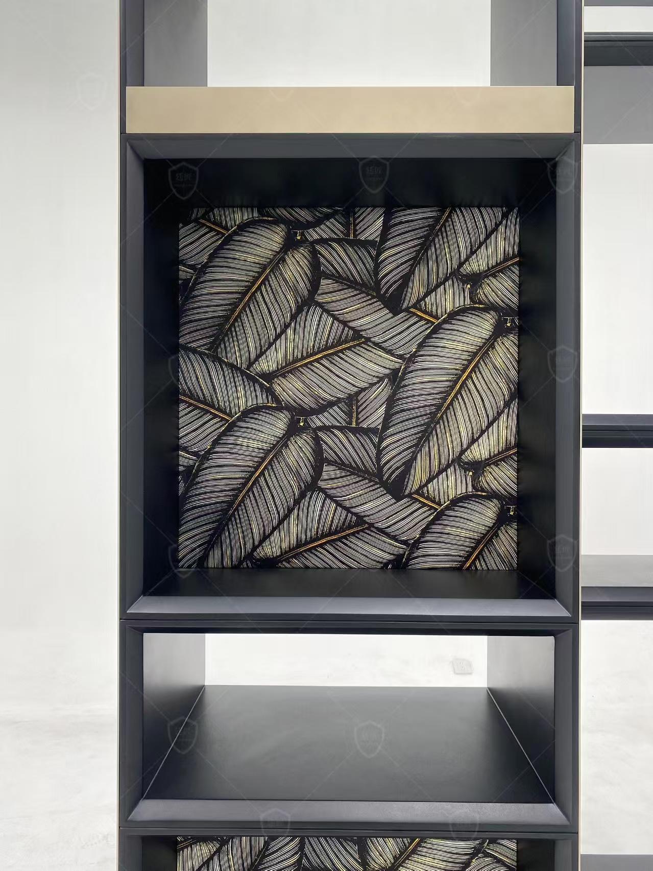 Luxury Italian Stainless Steel Bookshelf with Leather Details