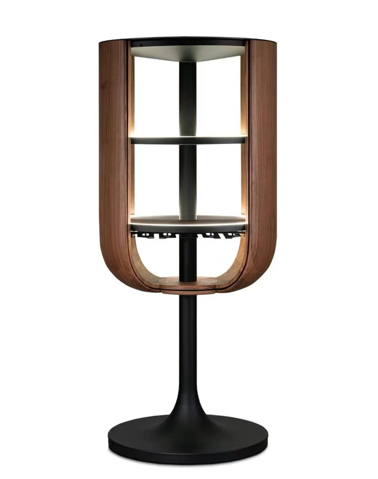 Luxury Italian Rotating Wine Cabinet with Solid Wood Design