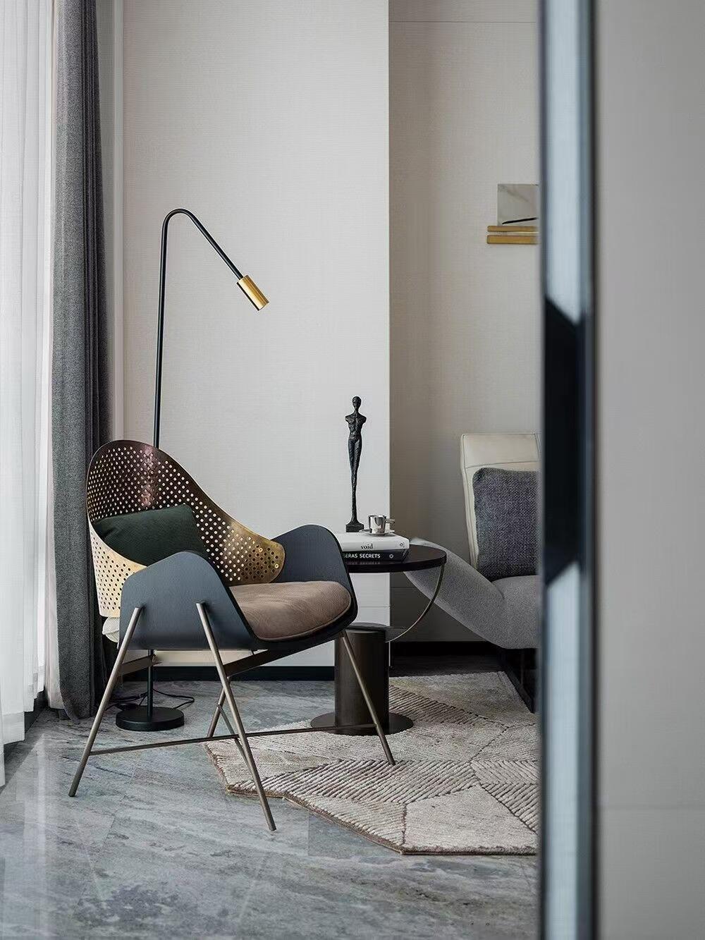 Luxury Italian Brushed Brass Dining Chair