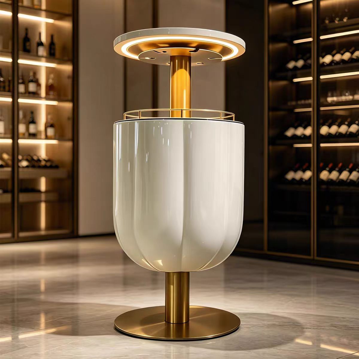 Luxury Italian Automatic Lift-Top Bar Cabinet