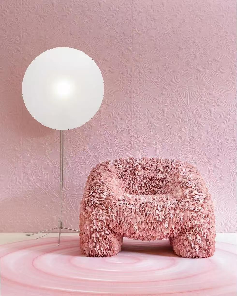 Luxury Italian Hortensia Petal Lounge Chair