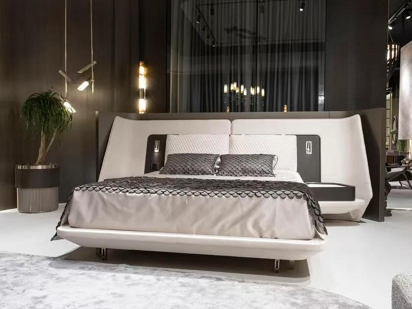 Italian Designer Upholstered Bed Frame