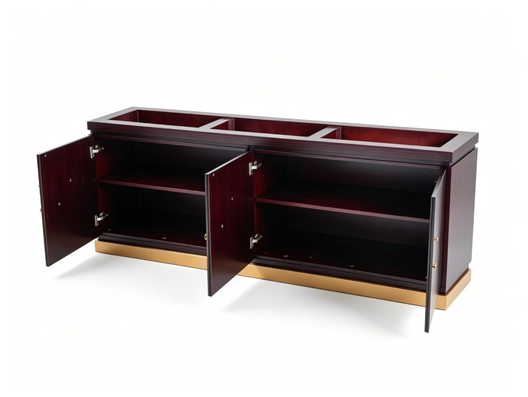 Luxury French American Brass Sideboard