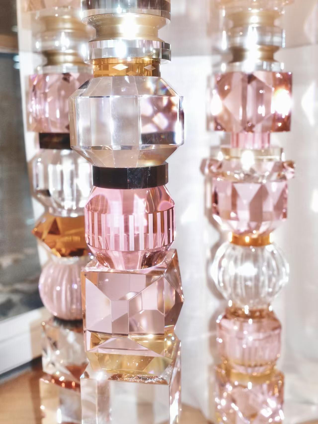 Luxury Italian Crystal Acrylic Side Table