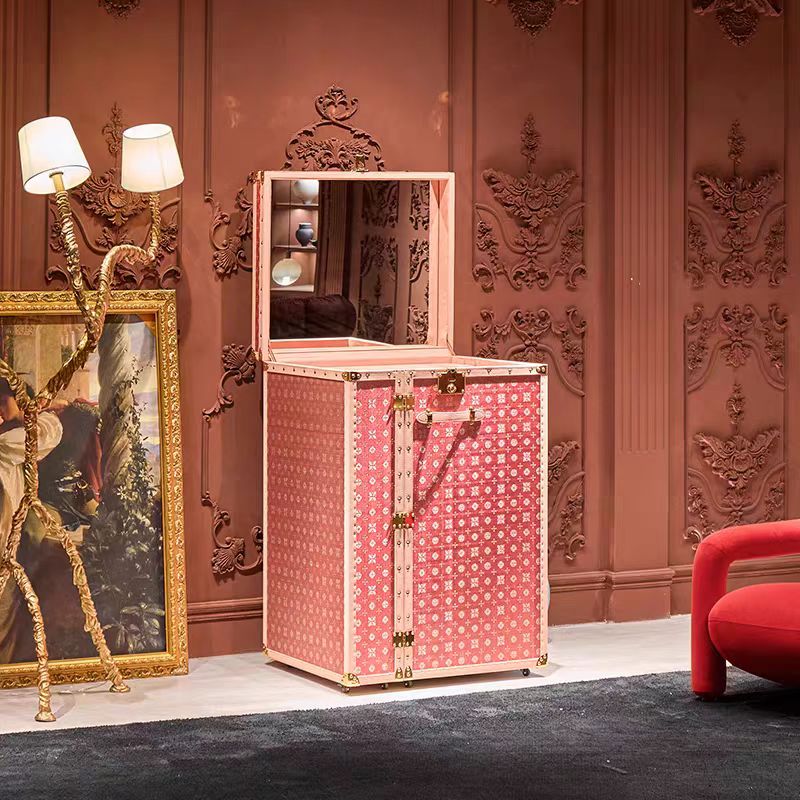 Luxury Italian Pink Vanity Cabinet