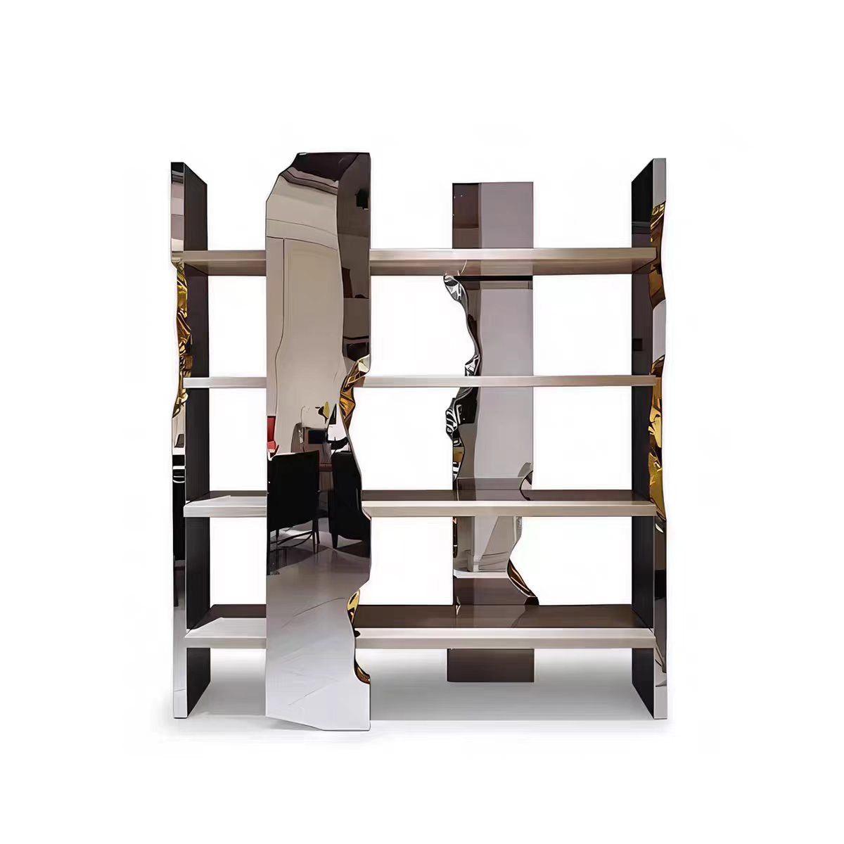 Luxury Italian Irregular Metal Bookshelf