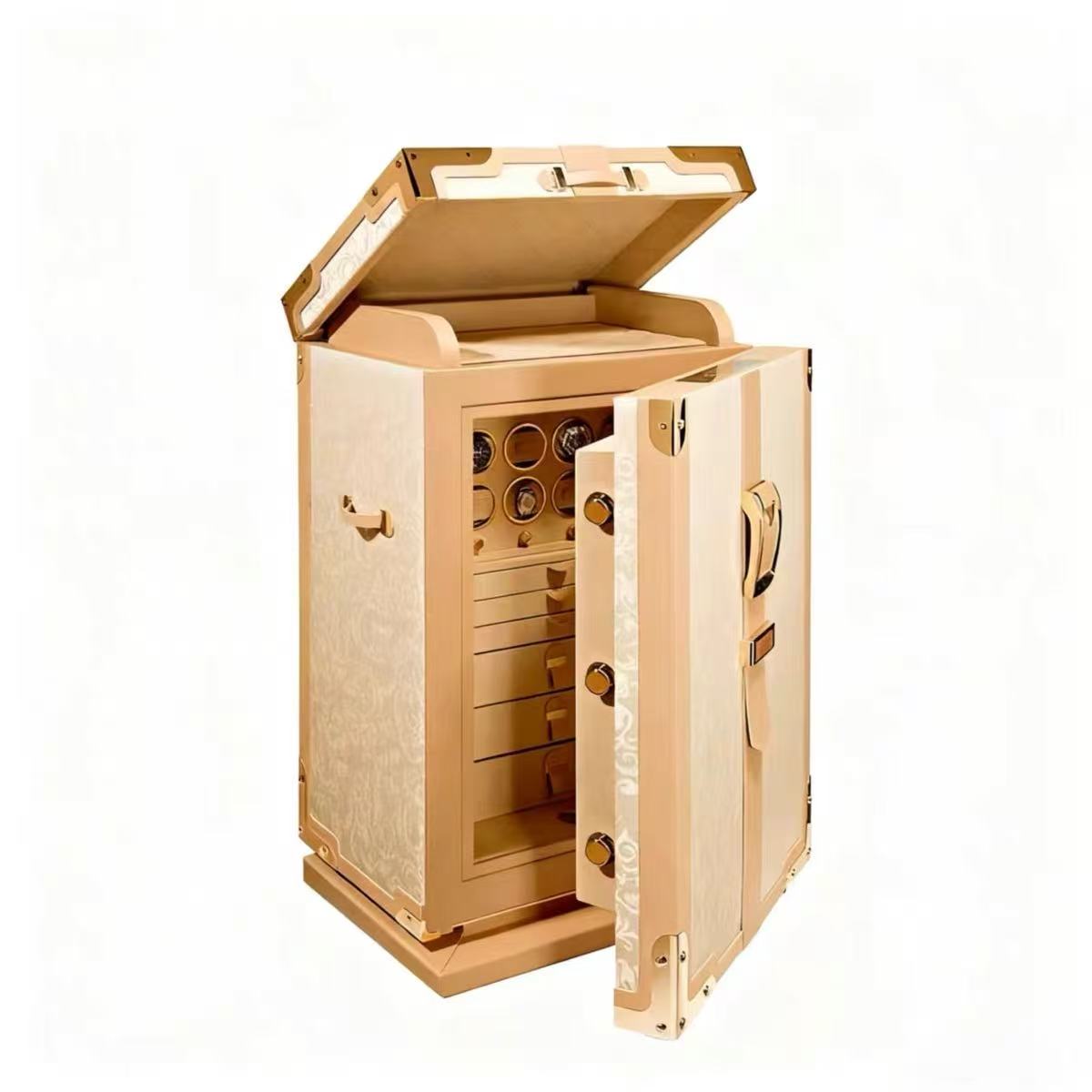 Luxury Italian Jewelry Safe Cabinet with Leather Interior