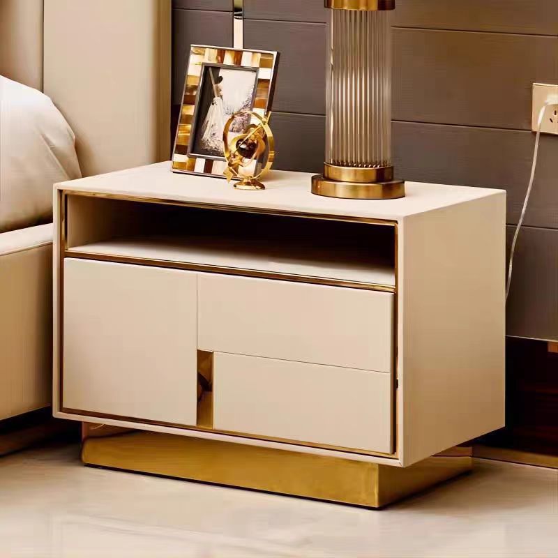 Luxury Italian Velvet Bedside Cabinet