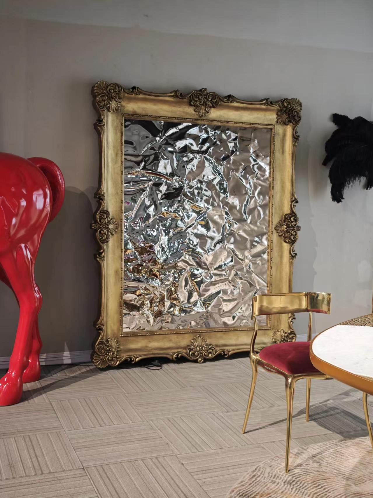 Portuguese Luxury Gold Leaf Wall Mirror