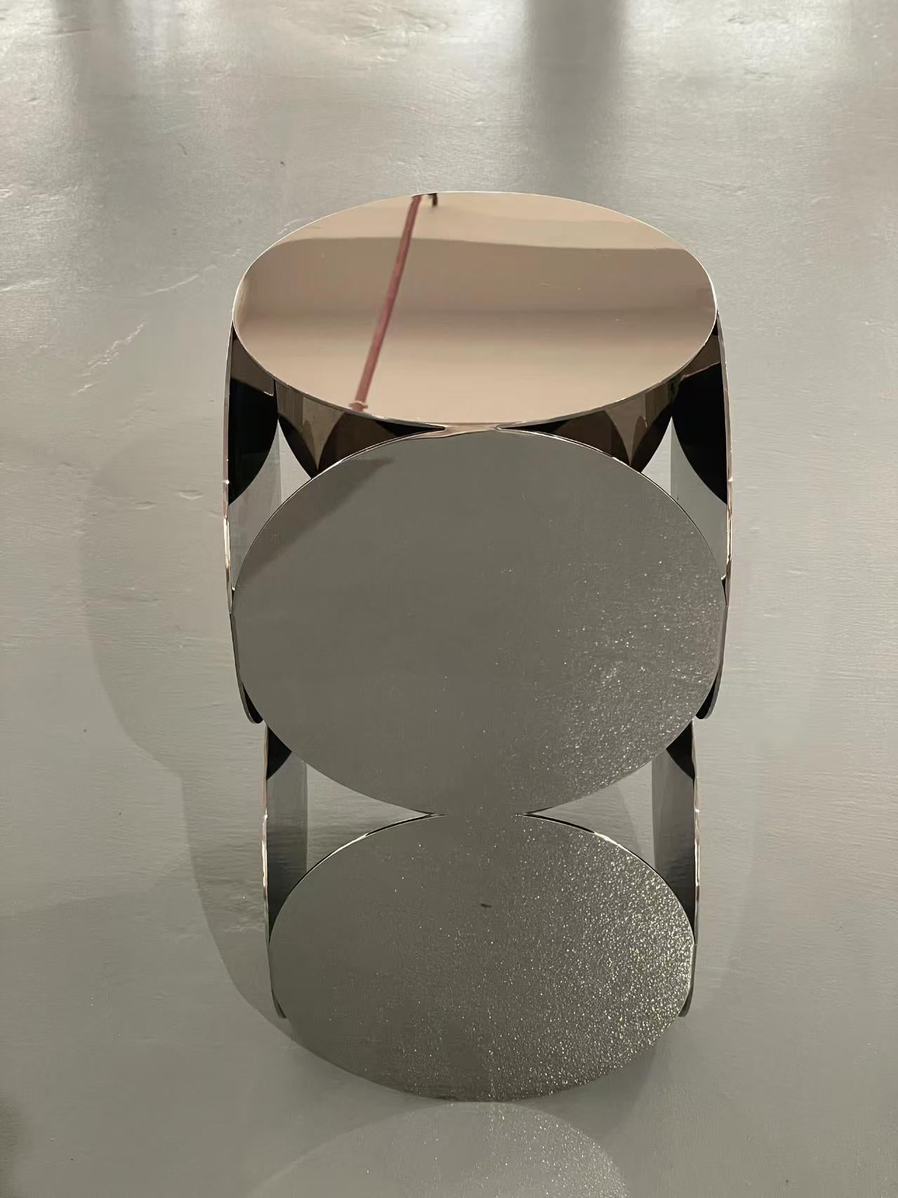 Luxury Modern Stainless Steel Side Table