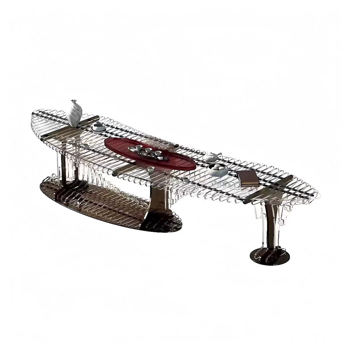 Luxury Italian Transparent Acrylic Floating Coffee Table Design