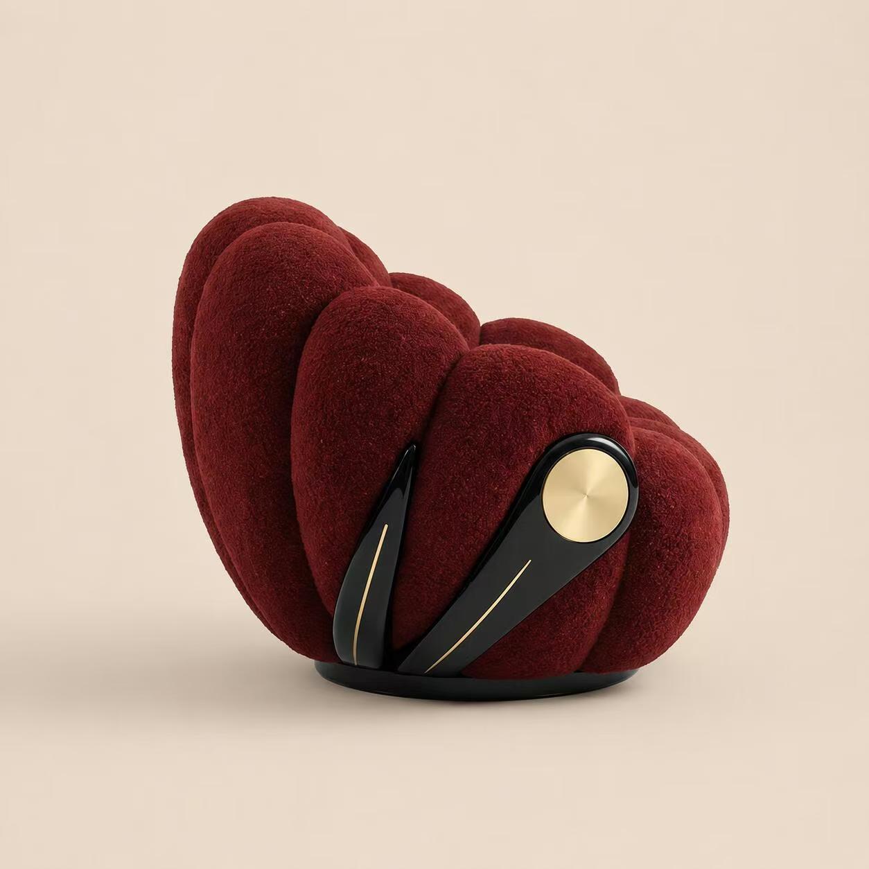 Luxury Italian Rotating Pouf Chair