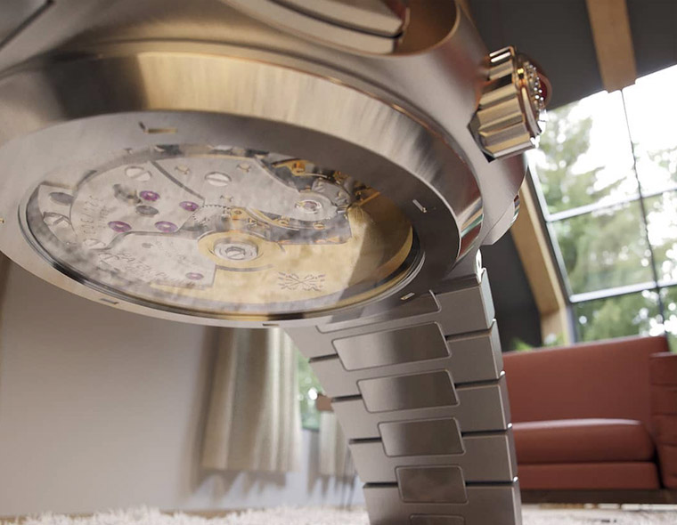 Luxury Modern Watch-Inspired Coffee Table Design