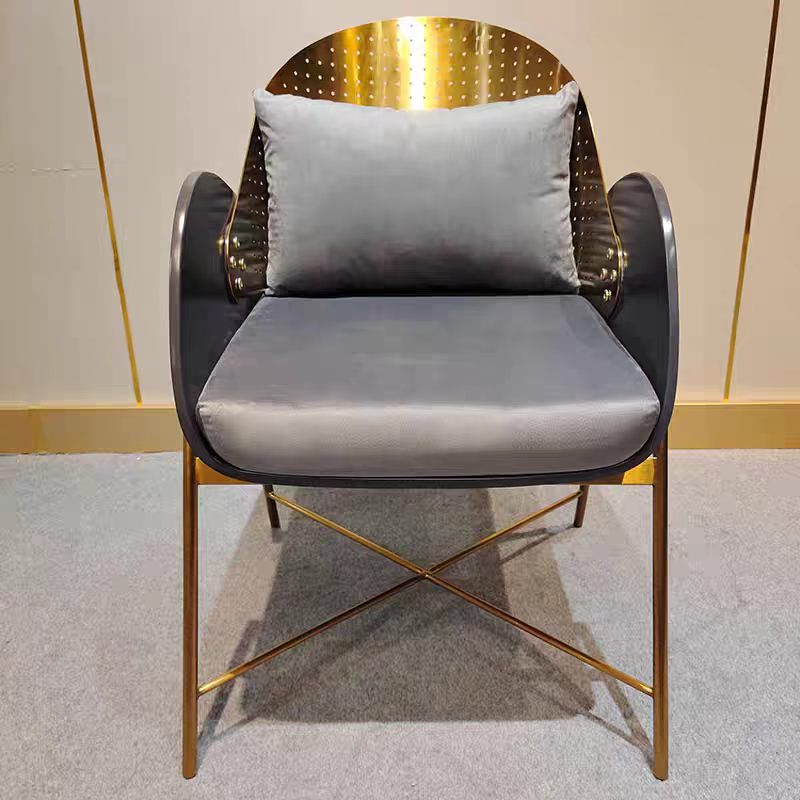 Luxury Italian Brushed Brass Dining Chair