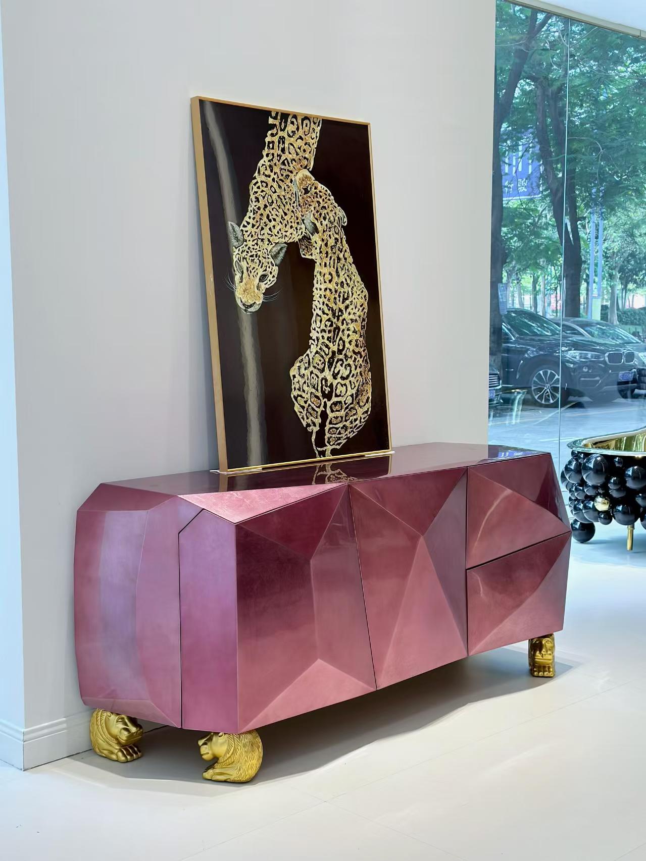 Luxury Italian Mosaic Wine Cabinet